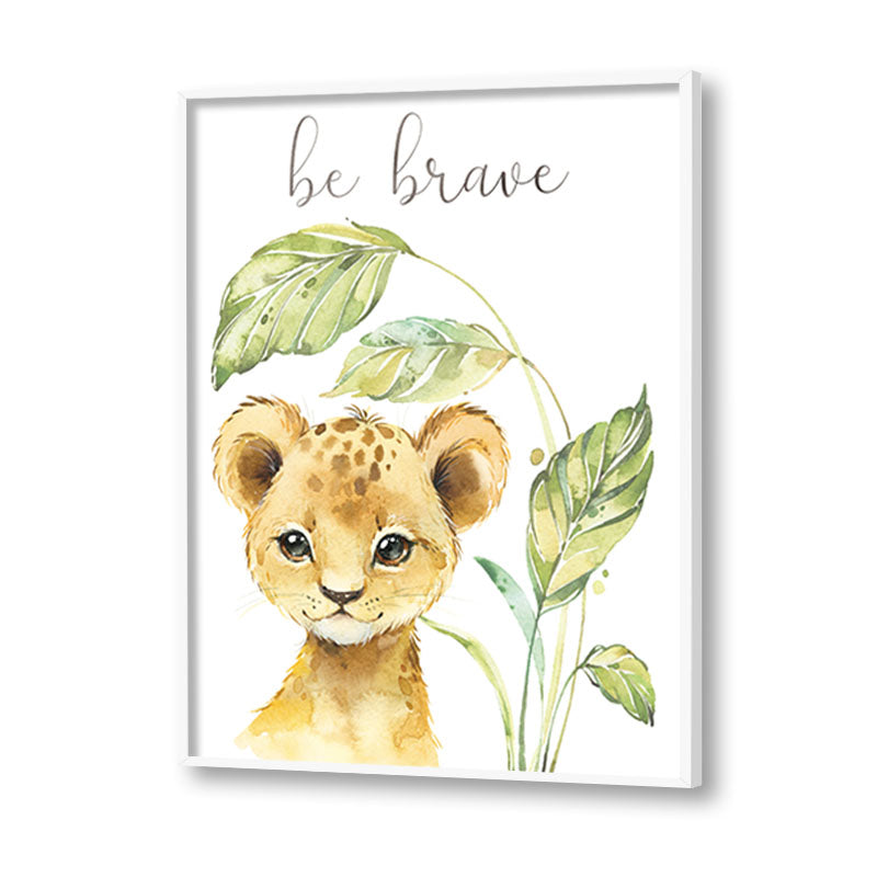 Baby Lion Wall Art Canvas Print for Kids Room