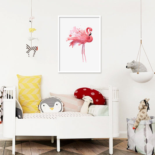 Flamingo Wall Art for Kids Room | Canvas Painting for Wall | Wall Decor | Wall Painting for Kids, Wall, Home Decor