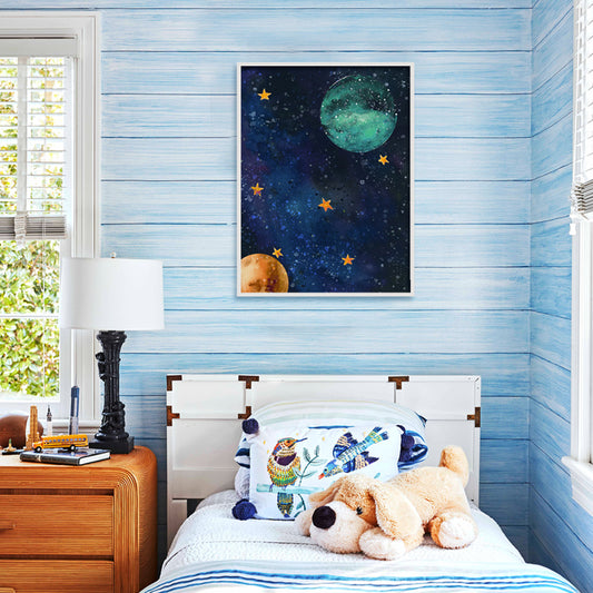 Galaxy 2 Wall Art for Kids Room | Canvas Painting for Wall | Wall Decor | Wall Painting for Kids, Wall, Home Decor