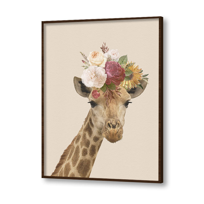 Giraffe Floral Head