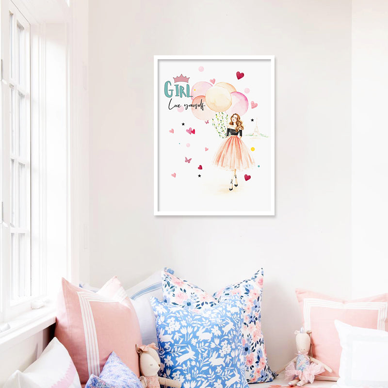 Love Yourself Wall Art Canvas Print for Kids Room