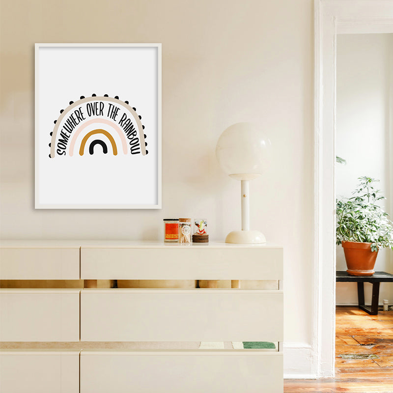 Over The Rainbow Wall Art Canvas Print for Kids Room