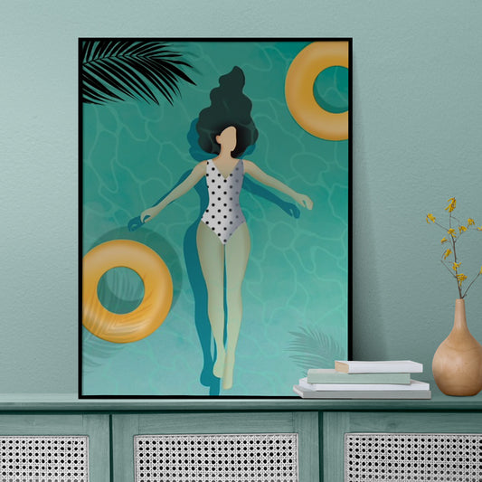 Pool Vibes 1 Wall Art Canvas Print for Kids Room