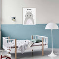Watercolour Hippo Wall Art Canvas Print for Kids Room
