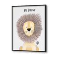 Watercolour Lion Wall Art Canvas Print for Kids Room