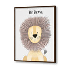 Watercolour Lion Wall Art Canvas Print for Kids Room