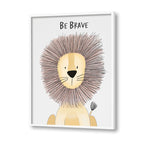 Watercolour Lion Wall Art Canvas Print for Kids Room