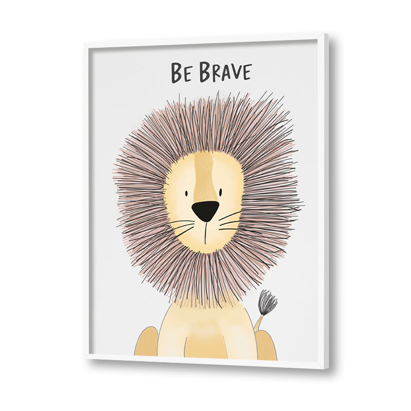 Watercolour Lion Wall Art Canvas Print for Kids Room