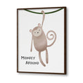 Watercolour Monkey Wall Art Canvas Print for Kids Room