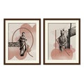 King and Queen of Heart Vintage Artwork Canvas Print for Wall