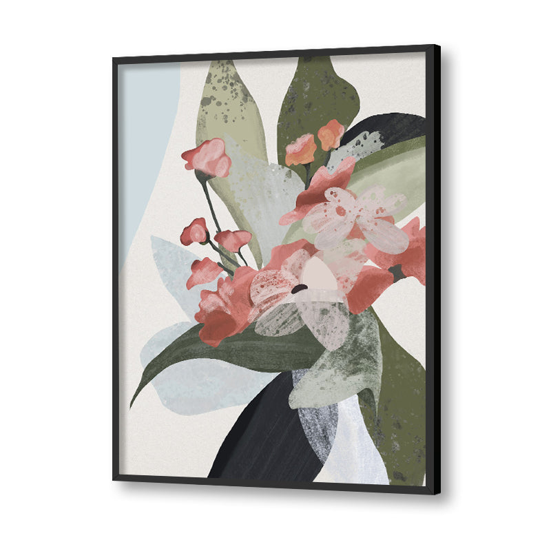 Pastel Floral Set of 3 Nature Canvas Wall Art Print