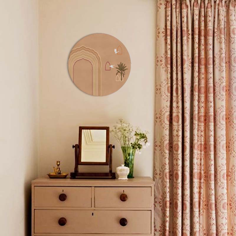 Grove No. 1 (Round) – Canvas Nature Art Print for Wall shown in a room