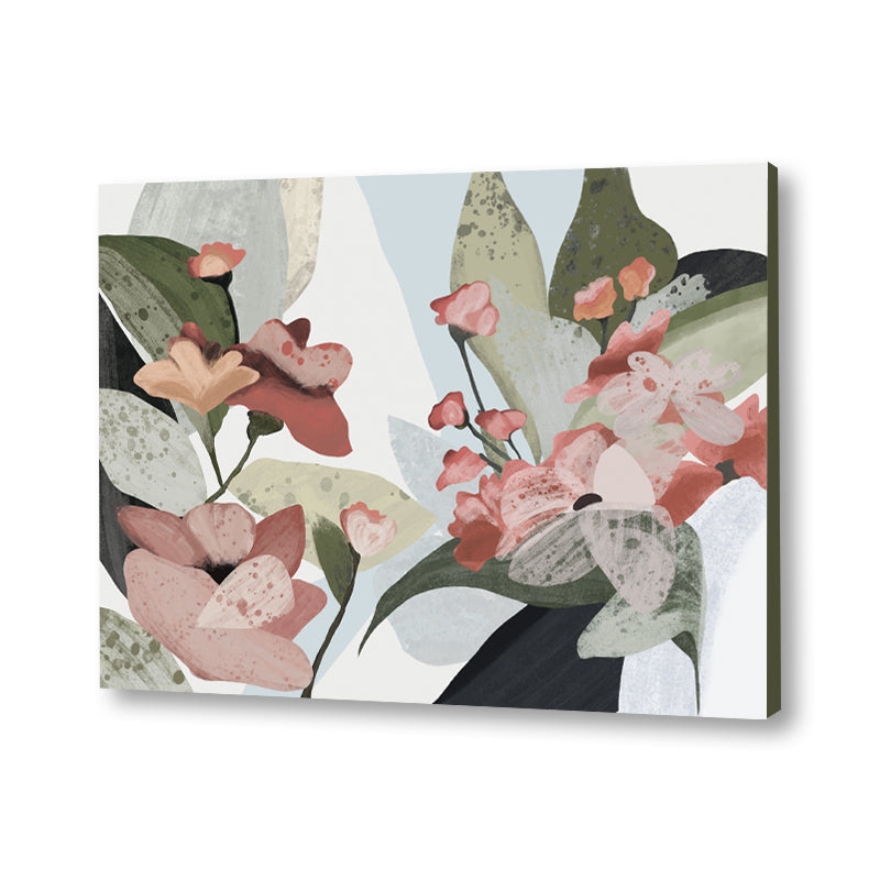 Pastel Floral 2 Nature Artwork Canvas Wall Print