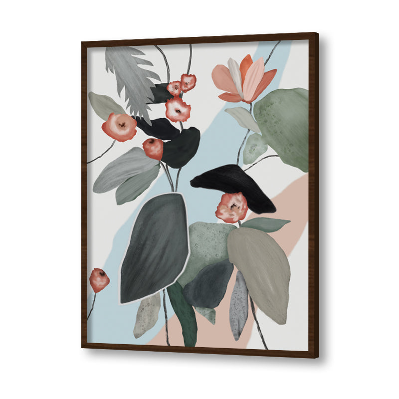 Pastel Floral 1 Abstract Canvas Wall Art Print