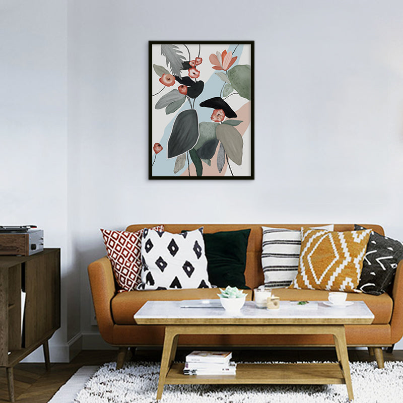 Pastel Floral 1 Abstract Canvas Wall Art Print