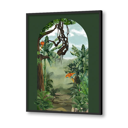 Tropical Jungle 5 Nature Canvas Painting for Wall | Wall Decor | Wall Painting