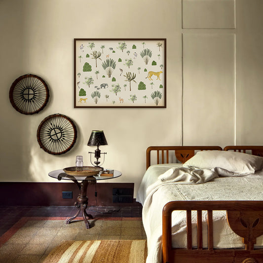 Vintage Jungle Wall Artwork | Nature Canvas Painting for Wall | Wall Decor | Wall Painting