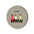 Three idiots (Round) Pop Artwork Canvas Print for Wall