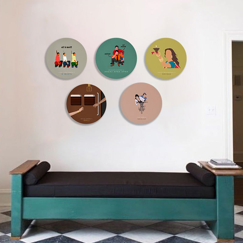 Three idiots (Round) Pop Artwork Canvas Print for Wall