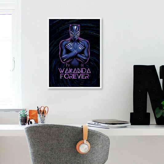 Black Panther Pop Artwork | Canvas Painting for Wall | Wall Decor | Wall Painting for Kids Room, Cafe, Restaurant