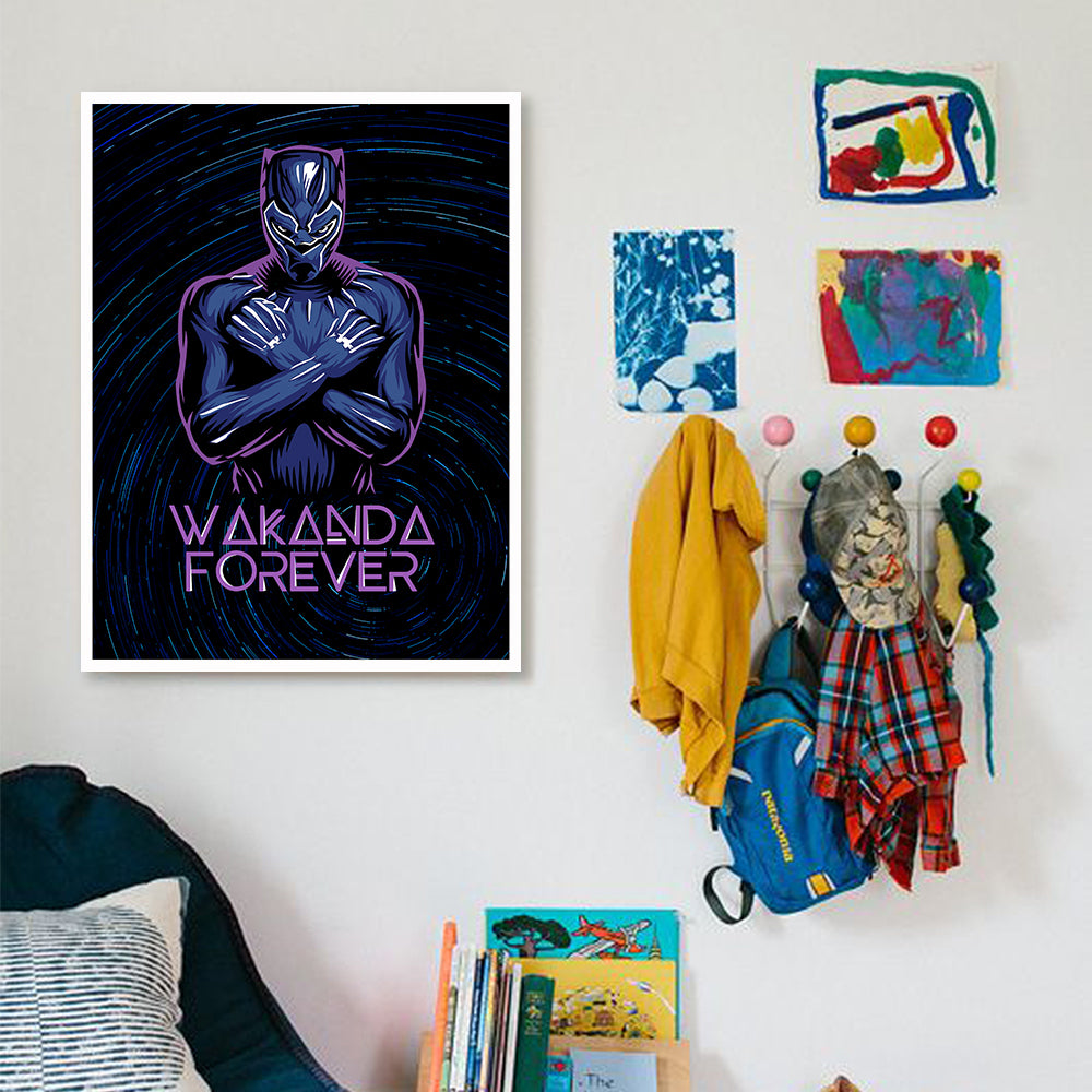 Black Panther Pop Artwork Canvas Print for Wall