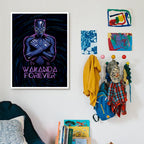 Black Panther Pop Artwork Canvas Print for Wall
