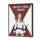 Black Widow Pop Artwork Canvas Print for Wall