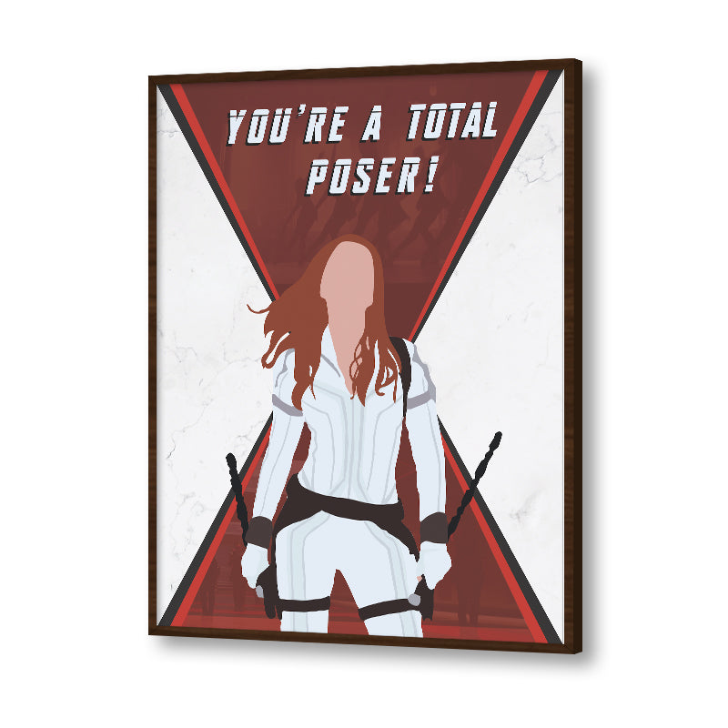 Black Widow Pop Artwork Canvas Print for Wall