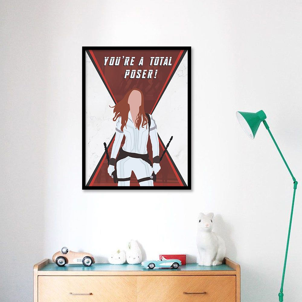 Black Widow Pop Artwork Canvas Print for Wall