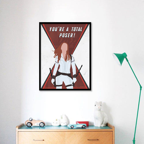 Black Widow Pop Artwork Canvas Print for Wall