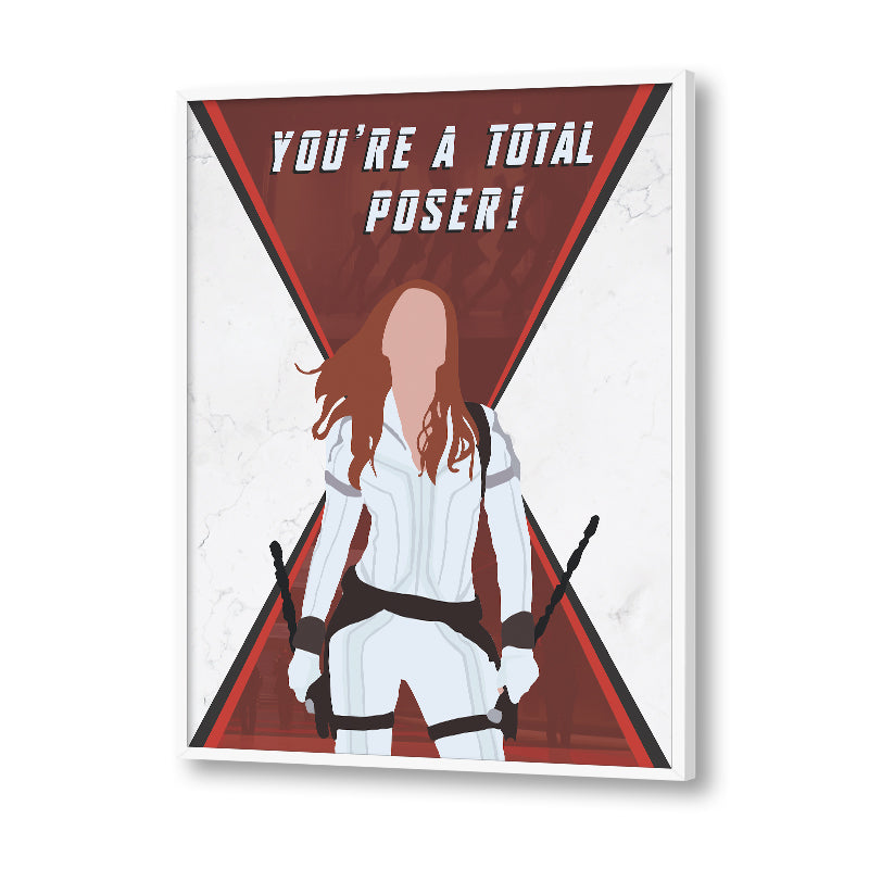 Black Widow Pop Artwork Canvas Print for Wall