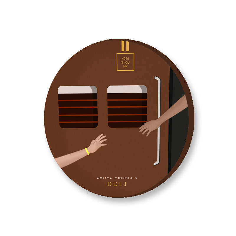 DDLJ (Round) Pop Artwork Canvas Print for Wall