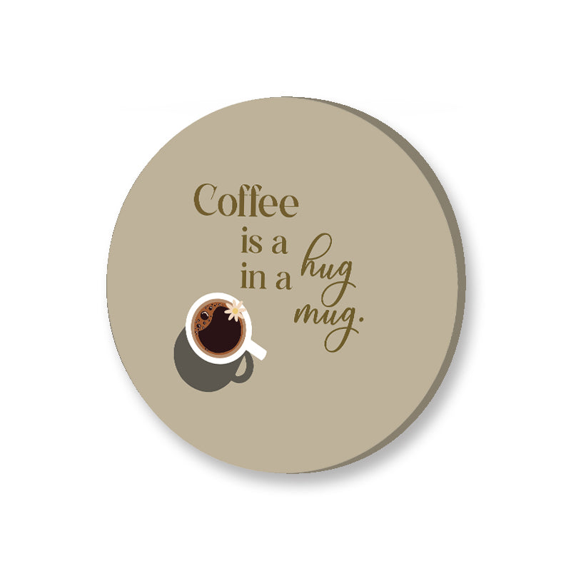 Hug in a Mug (Round) Pop Artwork Canvas Print for Wall