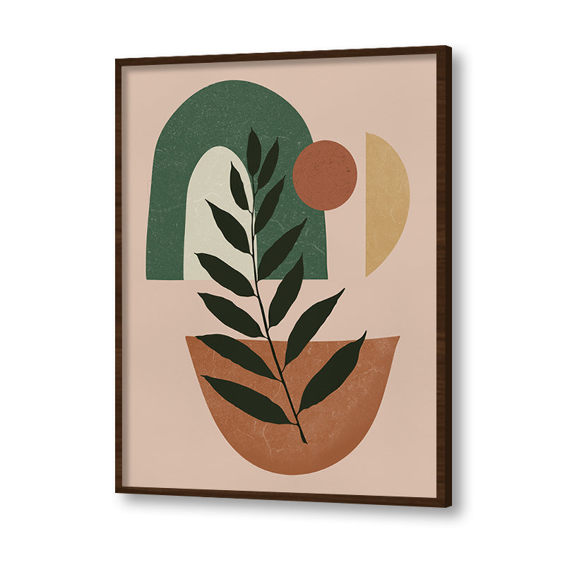 Boho Fern Scandinavian Canvas Wall Art Print