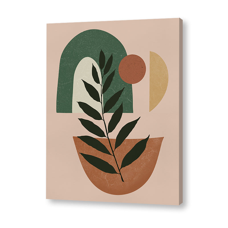 Boho Fern Scandinavian Canvas Wall Art Print