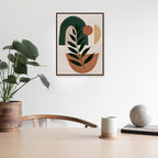 Boho Fern Scandinavian Canvas Wall Art Print