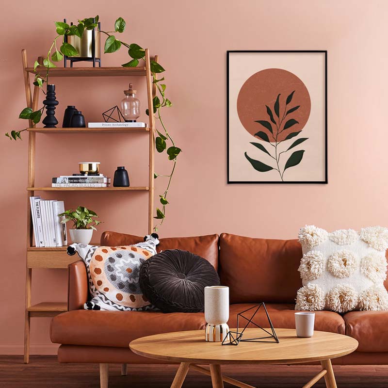 Leafy Affair Scandinavian Canvas Wall Art Print