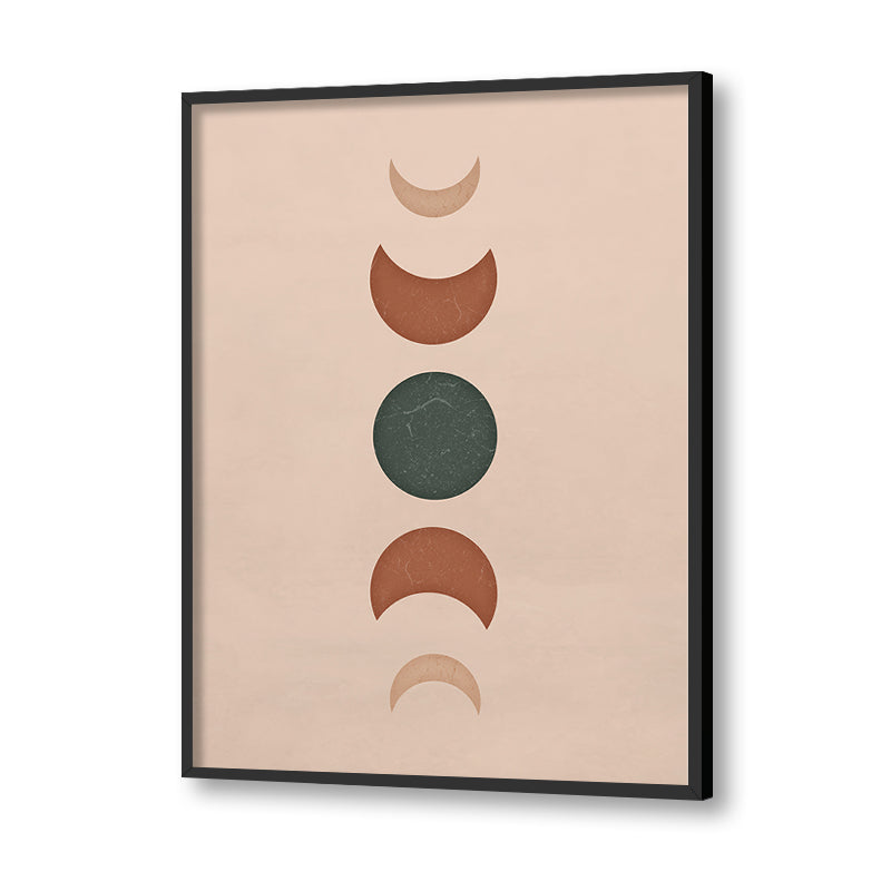 Phases of the Moon Scandinavian Canvas Wall Art Print