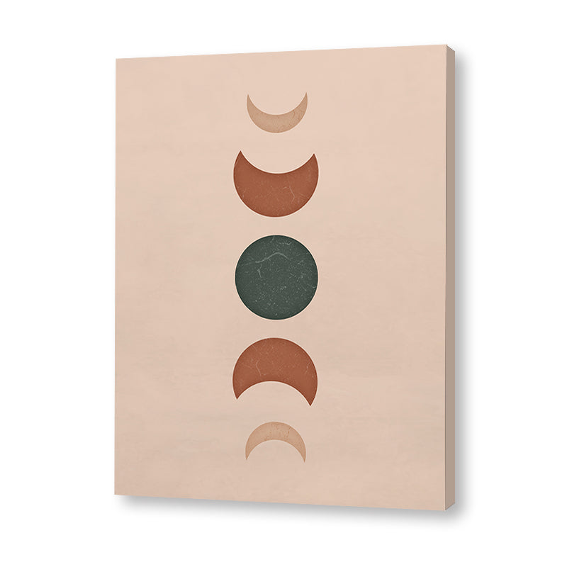 Phases of the Moon Scandinavian Canvas Wall Art Print