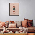 Phases of the Moon Scandinavian Canvas Wall Art Print