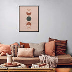 Phases of the Moon Scandinavian Canvas Wall Art Print