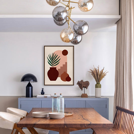 Tropical Paradise 1 Scandinavian Wall Artwork | Canvas Painting for Wall | Wall Decor | Wall Painting for Home Decor, Living Room, Cafe, Office, Restaurant