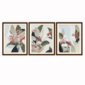 Pastel Floral Set of 3 (With Mount) Nature Canvas Wall Art Print