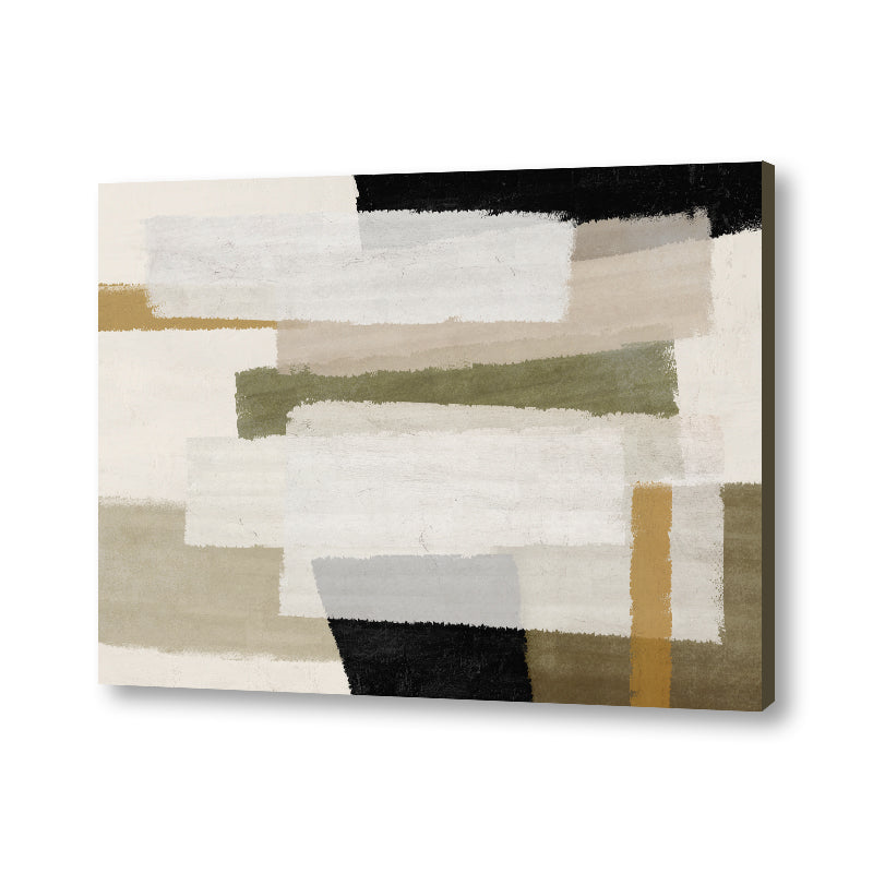 Textures & Tan Abstract Canvas Wall Art Print