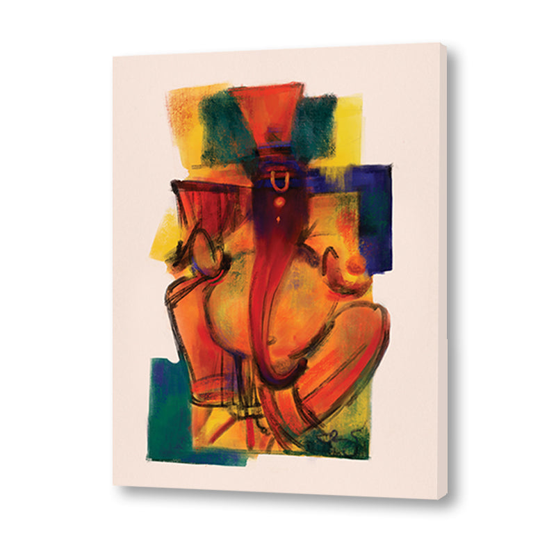 Ganesha 1 Traditional Artwork Canvas Print for Wall