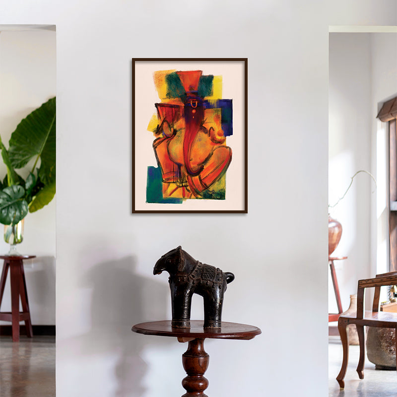 Ganesha 1 Traditional Artwork Canvas Print for Wall