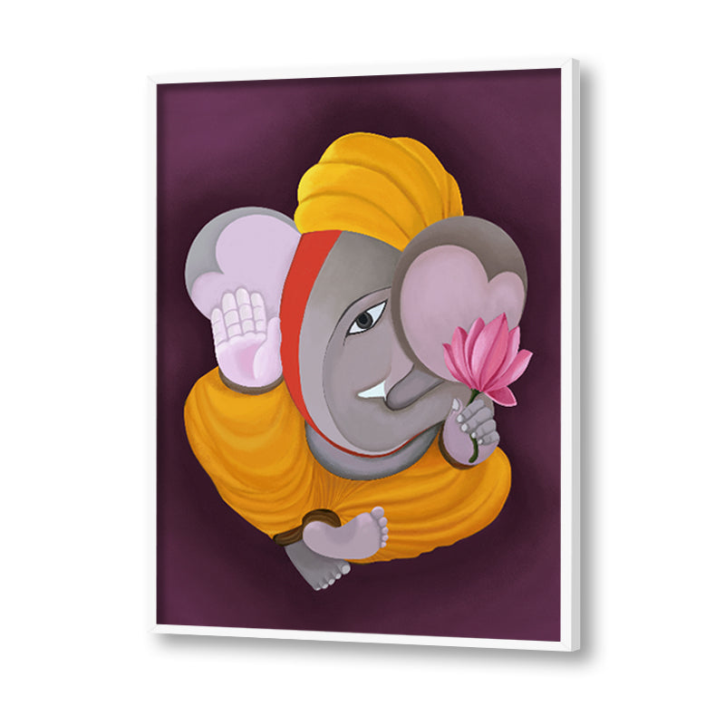 Ganesha 2 Traditional Artwork Canvas Print for Wall