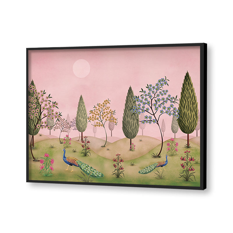 Mor Bagh Traditional Artwork Canvas Print for Wall