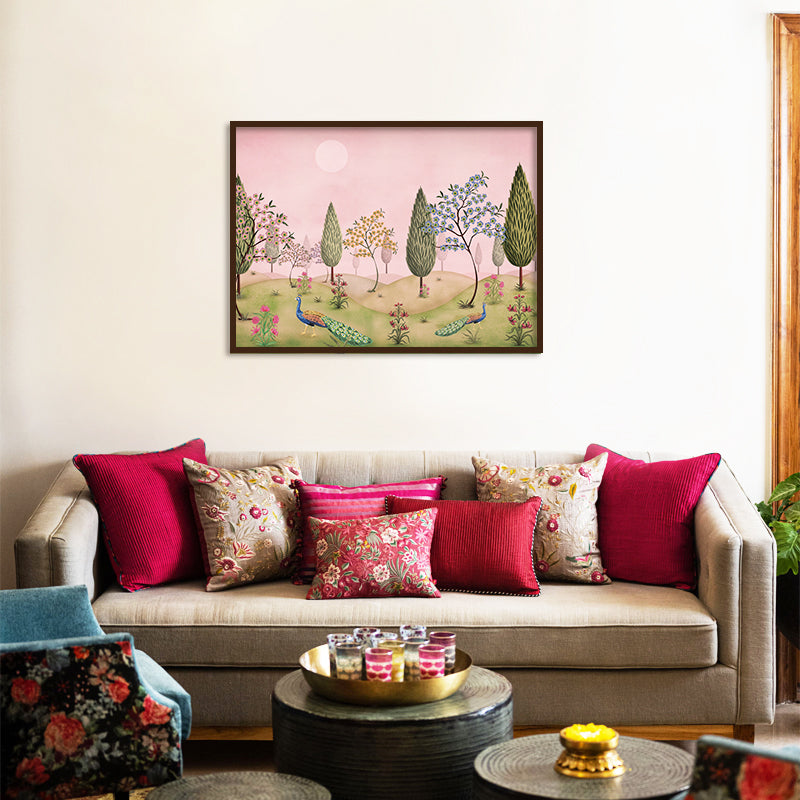 Mor Bagh Traditional Artwork Canvas Print for Wall