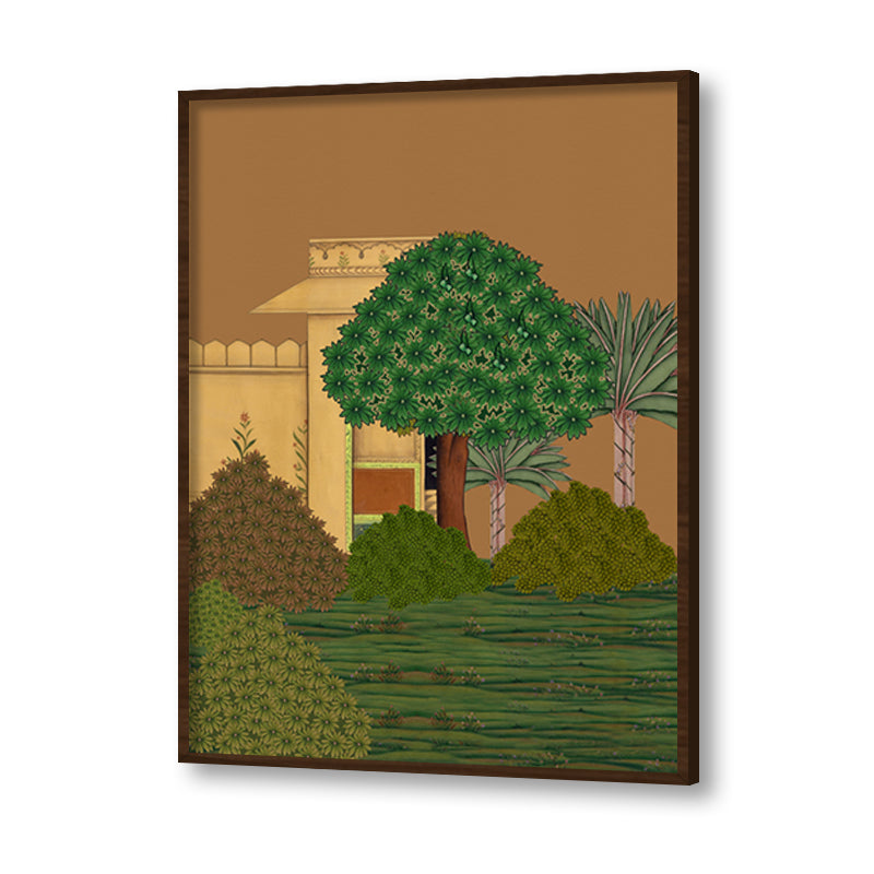 Pichwai Palace 1 Traditional Artwork Canvas Print for Wall